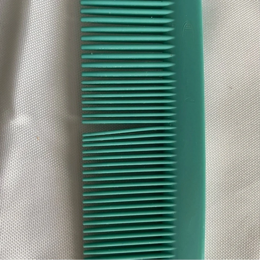2 DuPont Vintage Blue Teal Nylon Combs Large 326 Barber Hairdresser Brush